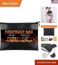 Large Fireproof  Waterproof Passport Holder 10x13.5" - Organize Your Essentials
