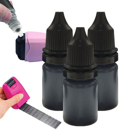 Stamo Ink Collection Black Ink for Stamps Multipurpose Replacement Ink for Stamp 10ml Stamp ...