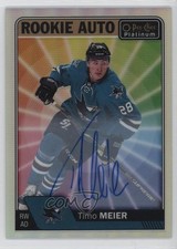 2016-17 O-Pee-Chee Platinum Rookie Rainbow Color Wheel Timo Meier #R-TM Auto f0l
