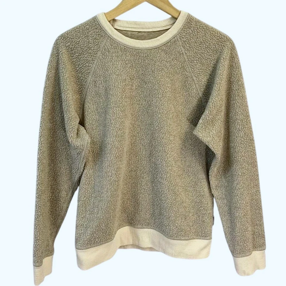 Patagonia Hombres Polar Pullover Cuello Redondo Sudadera Raglán Beige Exterior Talla SM Foto 2 de 4