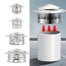 1X Chimney Cap Round 304 Stainless Steel Silver Easy to Install 75/110/160/200mm