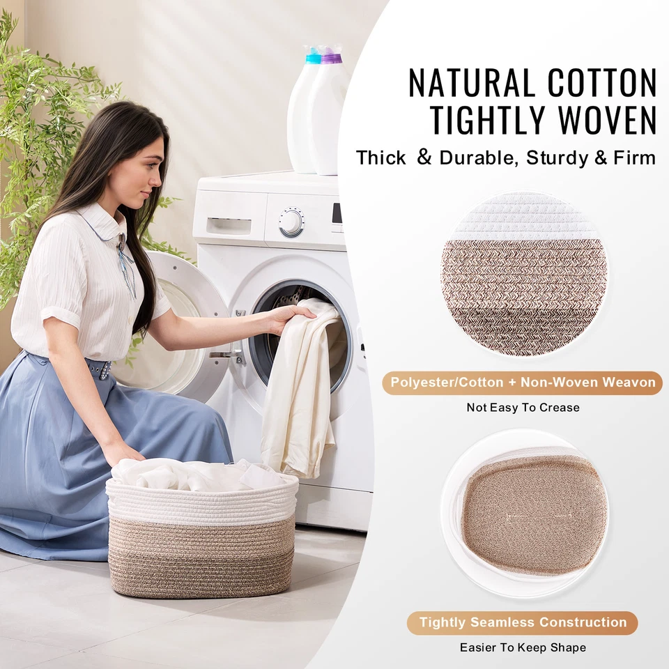 3Шт хлопок веревки корзина хранения 22L игрушка Baby белье хлопок организации одеяло - Изображение 3 из 4