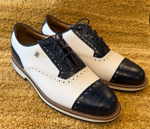 FootJoy Men\'s Premiere Series – Packard Liberty White/navy 9.5 MSRP$244 Footjoy Premiere Tarlow | eBay main image 3