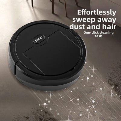 3in1 Robot Vacuum Cleaner 18cm Slim 5.6cm Height USB Rechargeable Sweeper