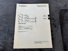 Instrukcja obsługi Pioneer do CT-91a CT-939 CT-737 w dobrym stanie