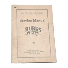 Burks Super Turbine Pumps Decatur Illinois Installation Instruction Manual 1930