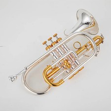 TR-187SML Bb Cornet Silver Plated Cornet Horn Professional Brass Instrument 