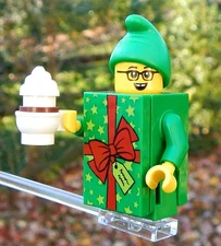 NEW LEGO ELF in a PRESENT COSTUME Minifig santa claus christmas village