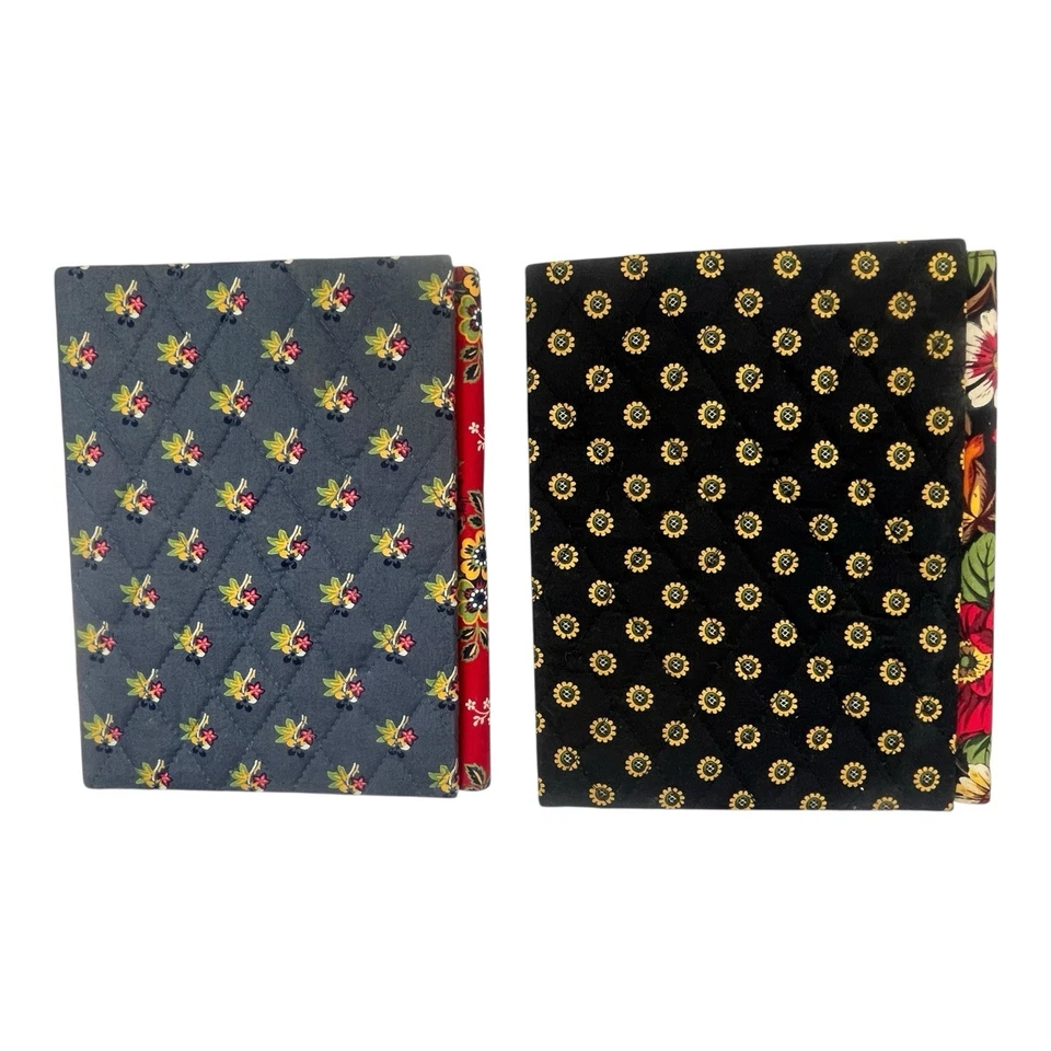 2 MARCOS DE FOTOS VERA BRADLEY LADOS DBL CUBIERTA DE TELA Juego de libros de tela floral 6x4 Foto 2 de 4