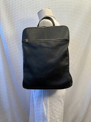 Borse In Pelle Backpack, Crossbody, Grab n Go, Black Leather, Made in Italy