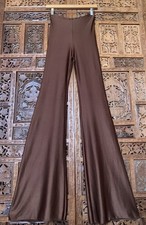 Vtg 70s Disco Pants Shimmer Jewel Tone Dance Flexotard Rare Bell Bottom Flare