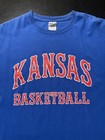 Classic Kansas Jayhawks Basketball Logo T-Shirt, Blue, Size: Xl