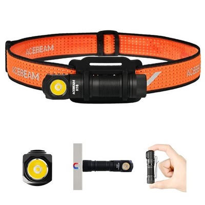 ACEBEAM H16 650 High Lumens Rechargeable Led Headlamp Black with Headband Kit 