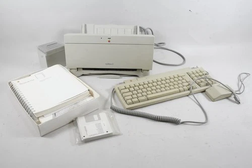 Q40H05- Vintage Apple Keyboard II u Drucker StyleWriter II mit Disketten Zubehör