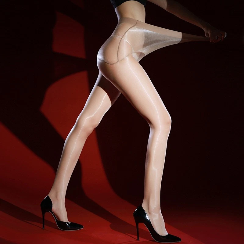 Medias Medias Ultradelgadas Talla Grande Sin Costuras 5D Aceitosas Brillantes Foto 4 de 4