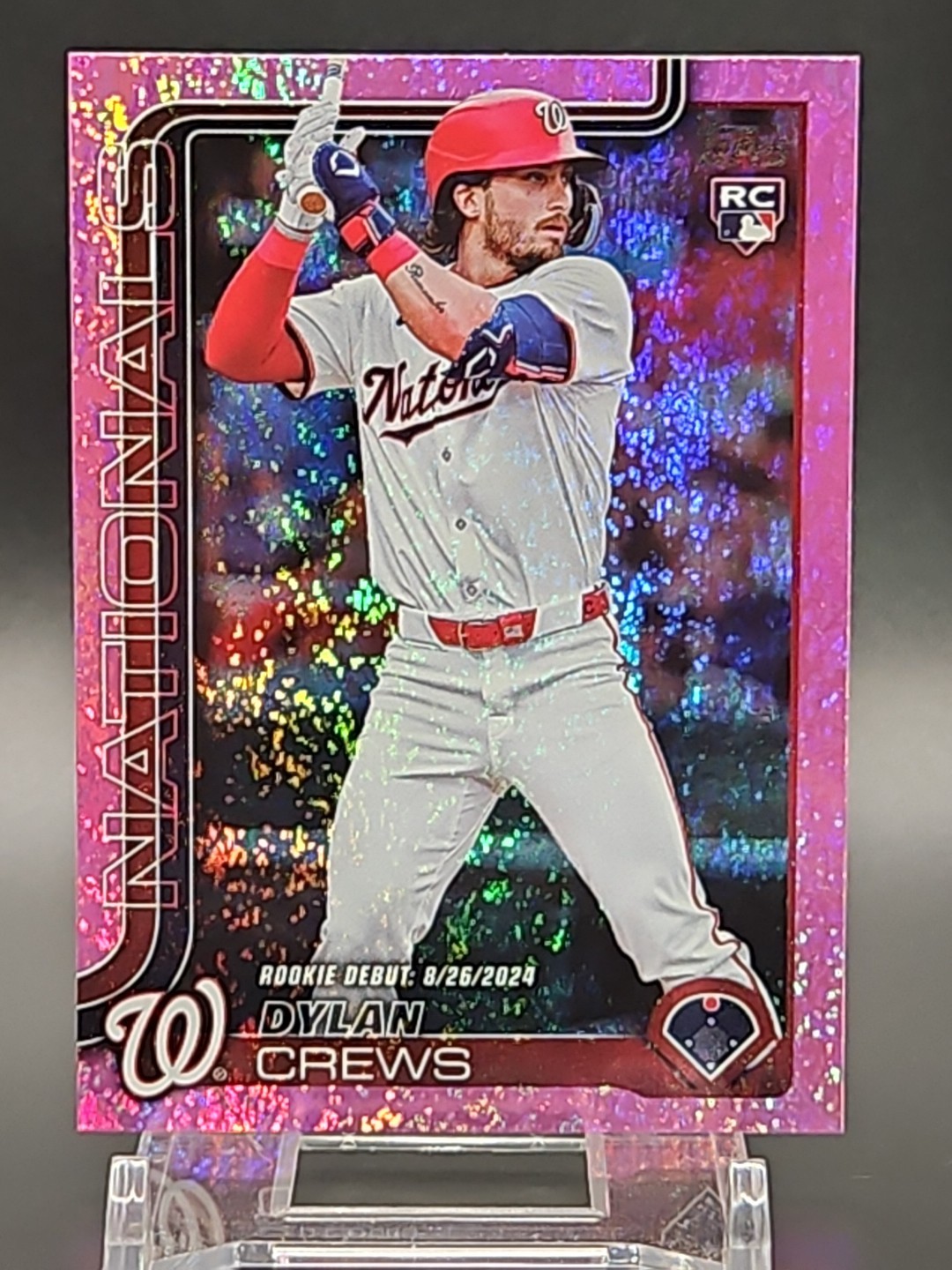 2025 Topps Update Dylan Crews Pink Holo Foil #US223 RC Rookie Debut Nationals