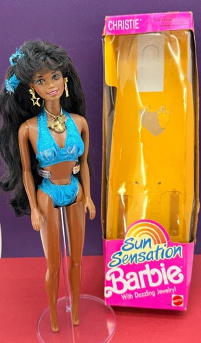 Vintage 1991 ❤ Barbie ❤ Sun Sensation : Christie Doll & Original Box #1394