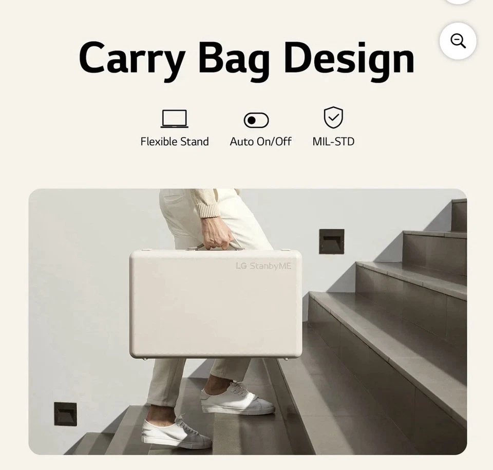 LG StandbyME Go 27" Full HD HDR Smart LED Touch Screen Briefcase TV - Image 3 of 4