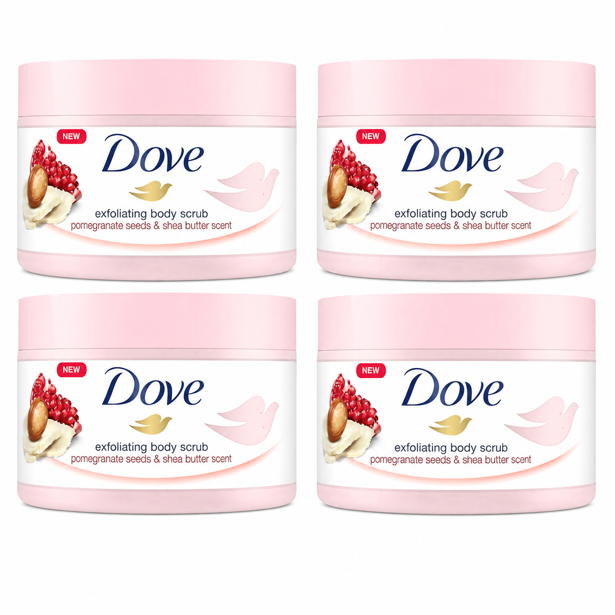 Dove Exfoliating Body Scrub With Pomegranate And Shea Butter Scent 225Ml 2 Pk - 2X225ml - Image 17