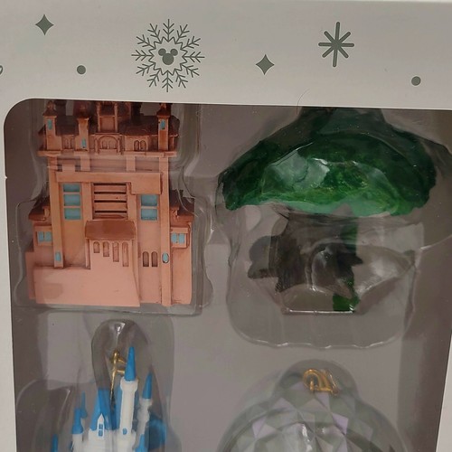 2025 Walt Disney World 4 Park Icons Ornament Set Castle Epcot Hollywood Animal - Picture 3 of 3