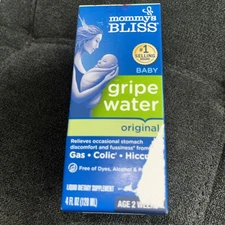 Mommy's Bliss Gripe Water Original Infant Gas&Colic Relief 2 Weeks+ 4fl oz 