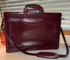 Burgundy Leather Briefcase 17" x 12"