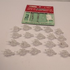 20 Vtg Christmas Light Reflectors Acrylic Clear ATOMIC Starburst + Light Bulbs