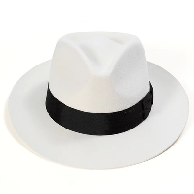 100% Wool Felt Fedora Trilby Hand Made Wider Brim Gents Hat