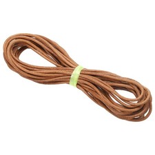 4mm Round Braided Leather Cord for Crafts Jewelry Making, Brown(11 Yards)