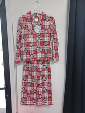 NWT Disney Minnie's Christmas Pajama Set Girls Size 10 Plaid