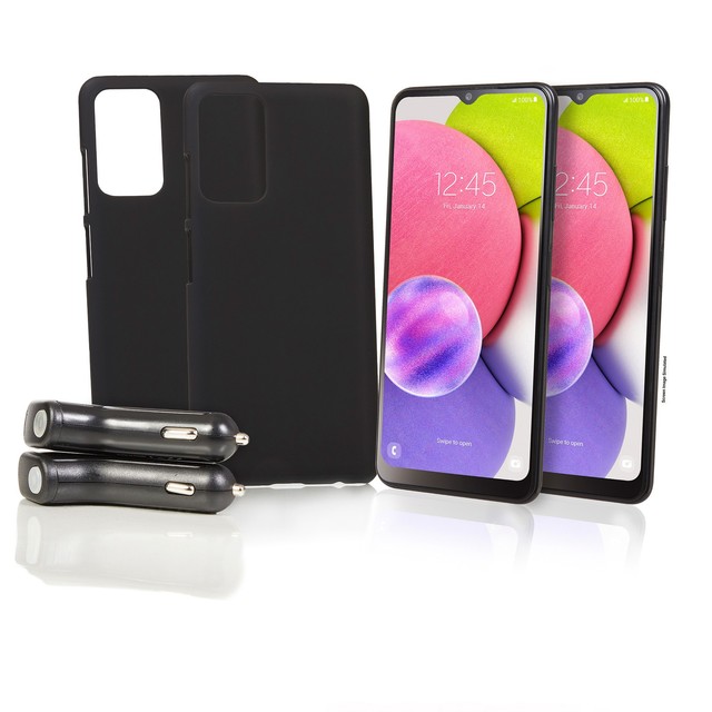 Tracfone Samsung A03 2-Pack + 1 Year Plan (1500 Min/Text/Data) Bundle