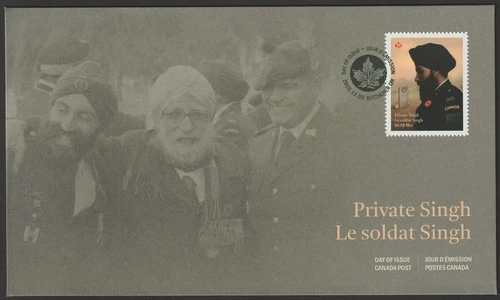 Canada New, Private Singh, Official First Day Cover, FDC 2025