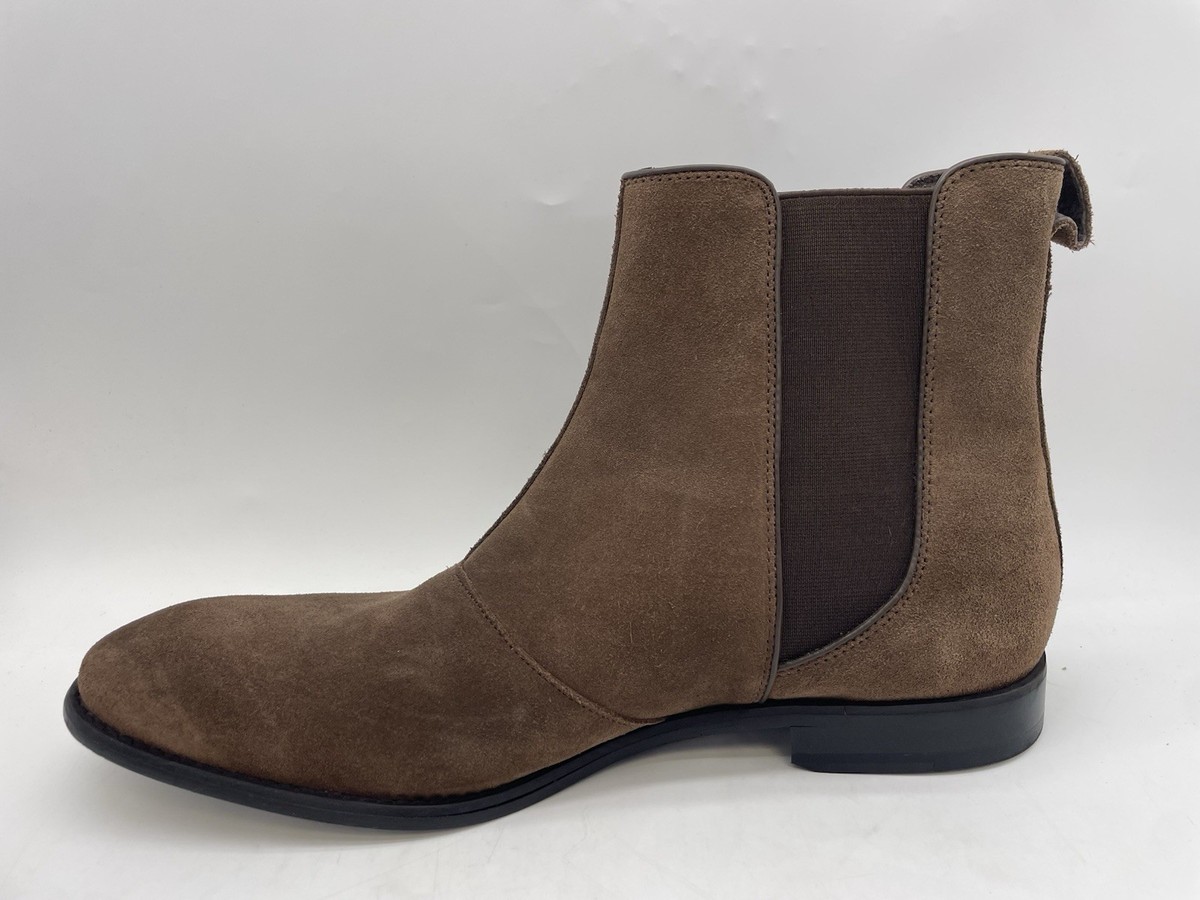 John Varvatos Star USA Brown Suede Leather Chelsea Ankle  display picture 3