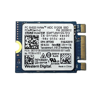 512GB M.2 Western Digital SN520 NVMe 3,3V WD SSD Solid State Drive