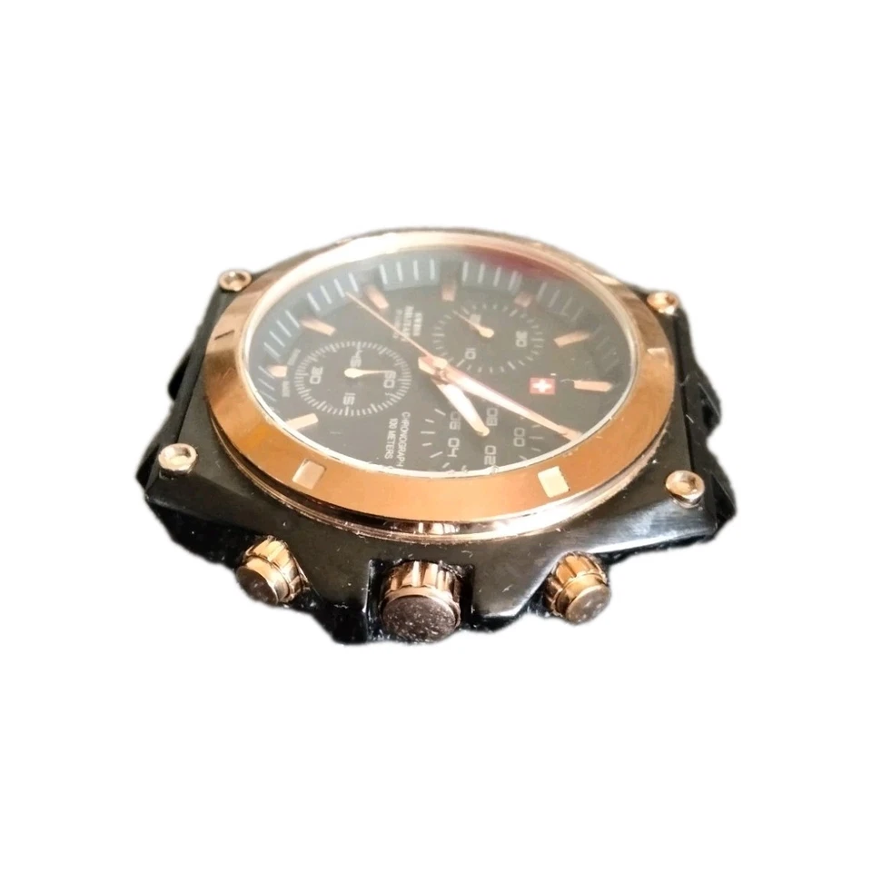 Swiss Military by Chrono Herren-Chronograph (SM34021.05) Armbanduhr Gold/Schwarz - Bild 3 von 4