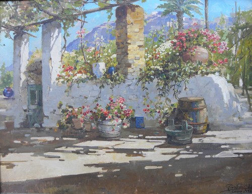 Felice GIORDANO (Napoli 1880-1964) Capri Olio su tela cm 70x90 anno 1936 - Picture 17 of 19