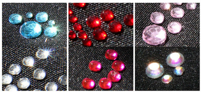 125 Hotfix - Strasssteine / Strass-Stein SS30 Strass 6,4mm zum Bügeln - Farbwahl