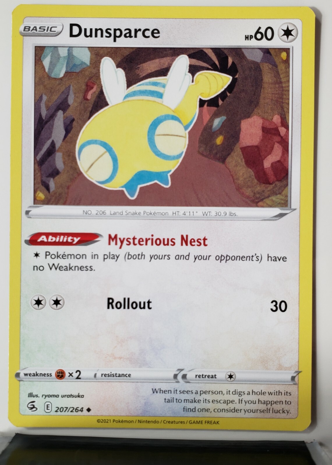 Dunsparce 207/264 - NM / M - Fusion Strike Pokemon Card $2 Flat Shipping
