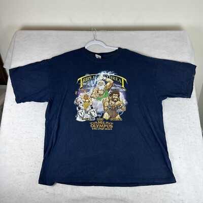 Vintage Mt. Olympus Triple Threat Coaster T-Shirt Size XXL | eBay