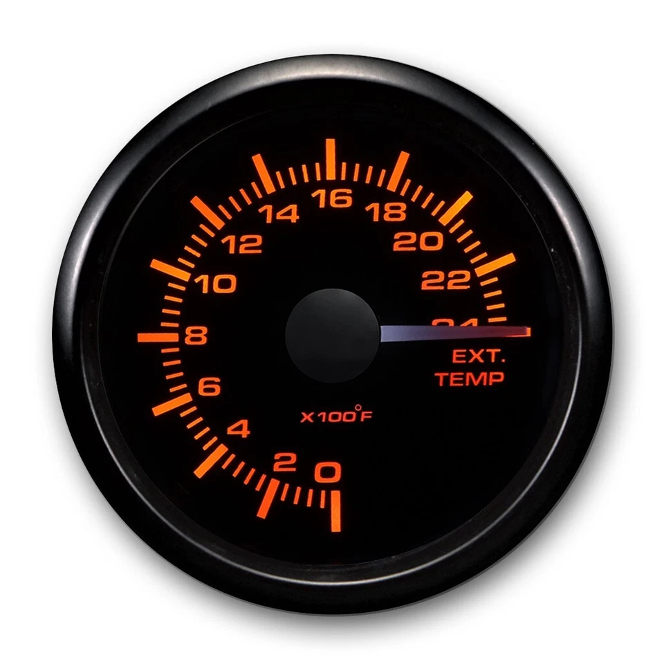 MGS 52mm Pyrometer Pyro EGT Exhaust Gas Temperature Gauge °F White & Amber LED - Image 3 of 4