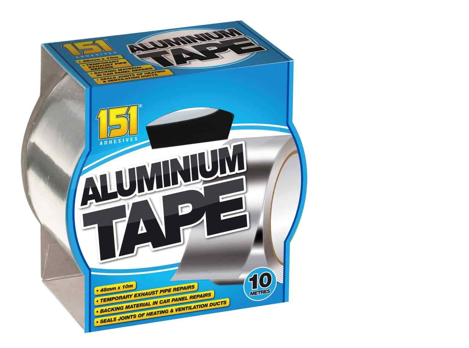 2x 151 SILVER ALUMINIUM TAPE 48MM X 10M HEAT RESISTANT FOR REPAIR INSULATION NEW - Image 4
