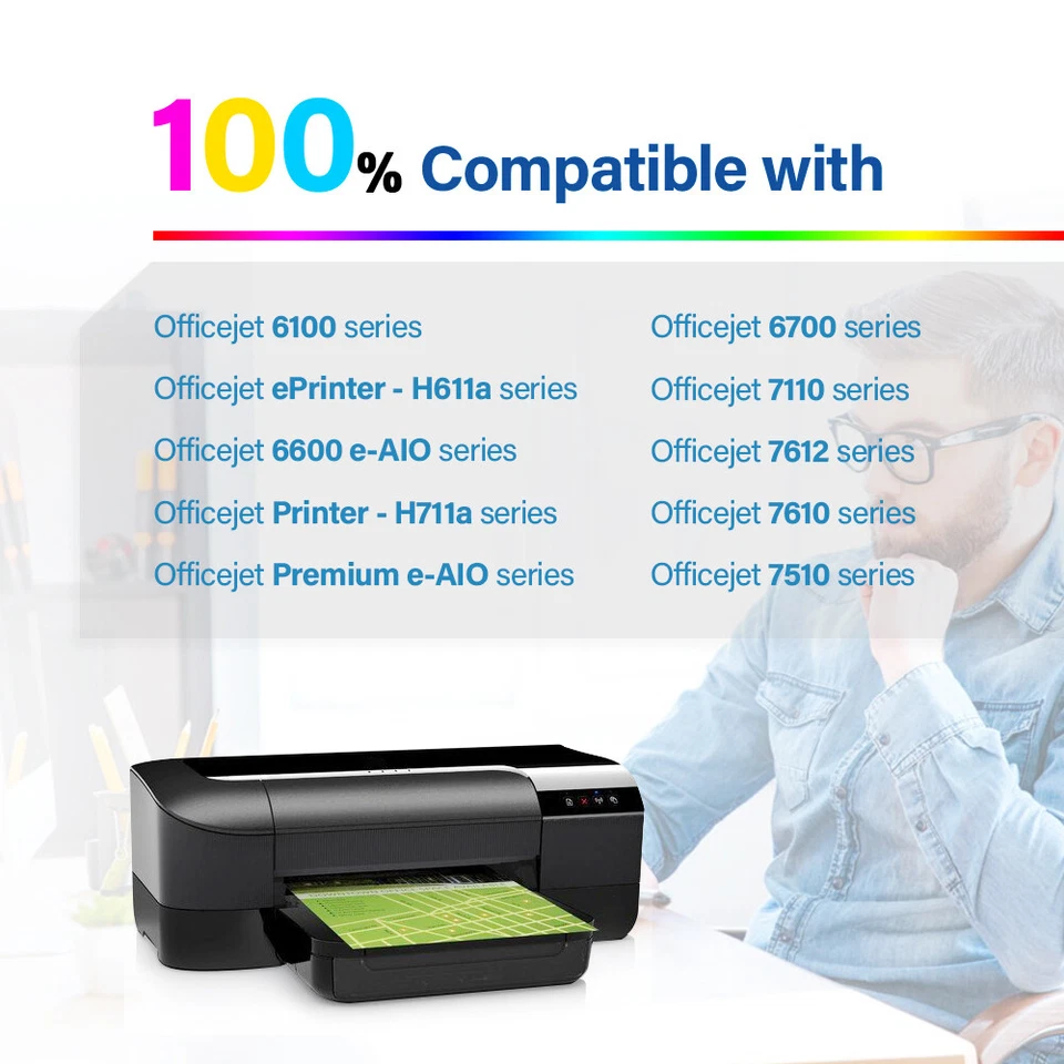 932XL 933XL ink cartridges For HP OfficeJet Pro 6100 6600 6700 7110 Printer lot - Image 2 of 4