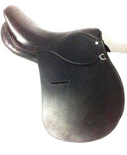 New International Best Quality Leather Polo Saddle Black color