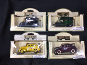 LLEDO-Models-of-Days-Gone-Die-Cast-Metal-Lot-of-4-Taxi-Cab-Cars
