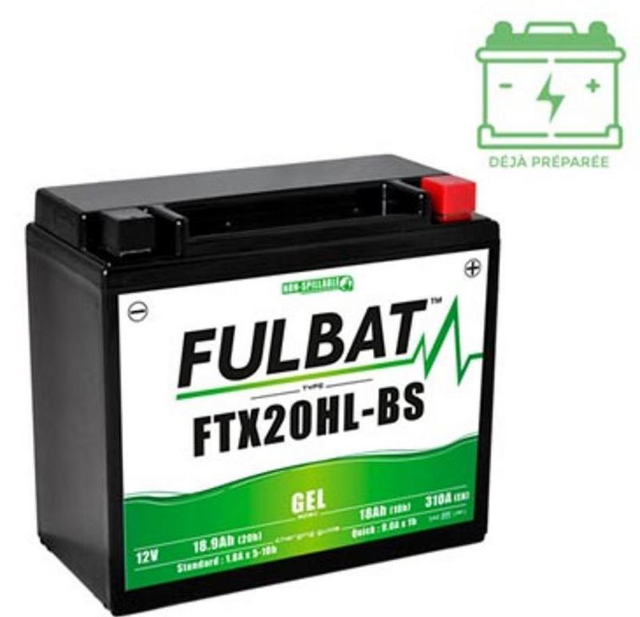 Batterie FTX20HL-BS 12V 18Ah L175 l87 H155 gel pour moto et quad
