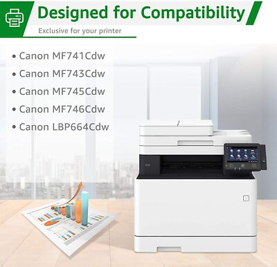 4x Toner Cartridge For Canon 055 imageCLASS MF743Cdw MF741Cdw