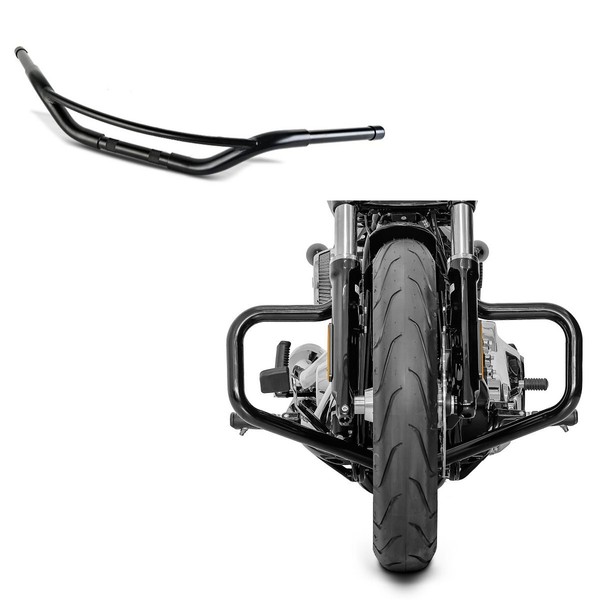 Set: SturzbüGel Mustache Kompatibel Mit Harley Davidson Softail 18-26 In Schwarz-image