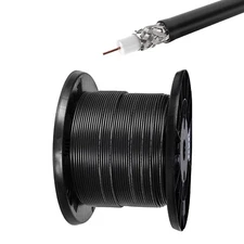 Belden 1855A Thin and Flexible Coaxial Cable 100ft 75 Ohm Low Loss for Video