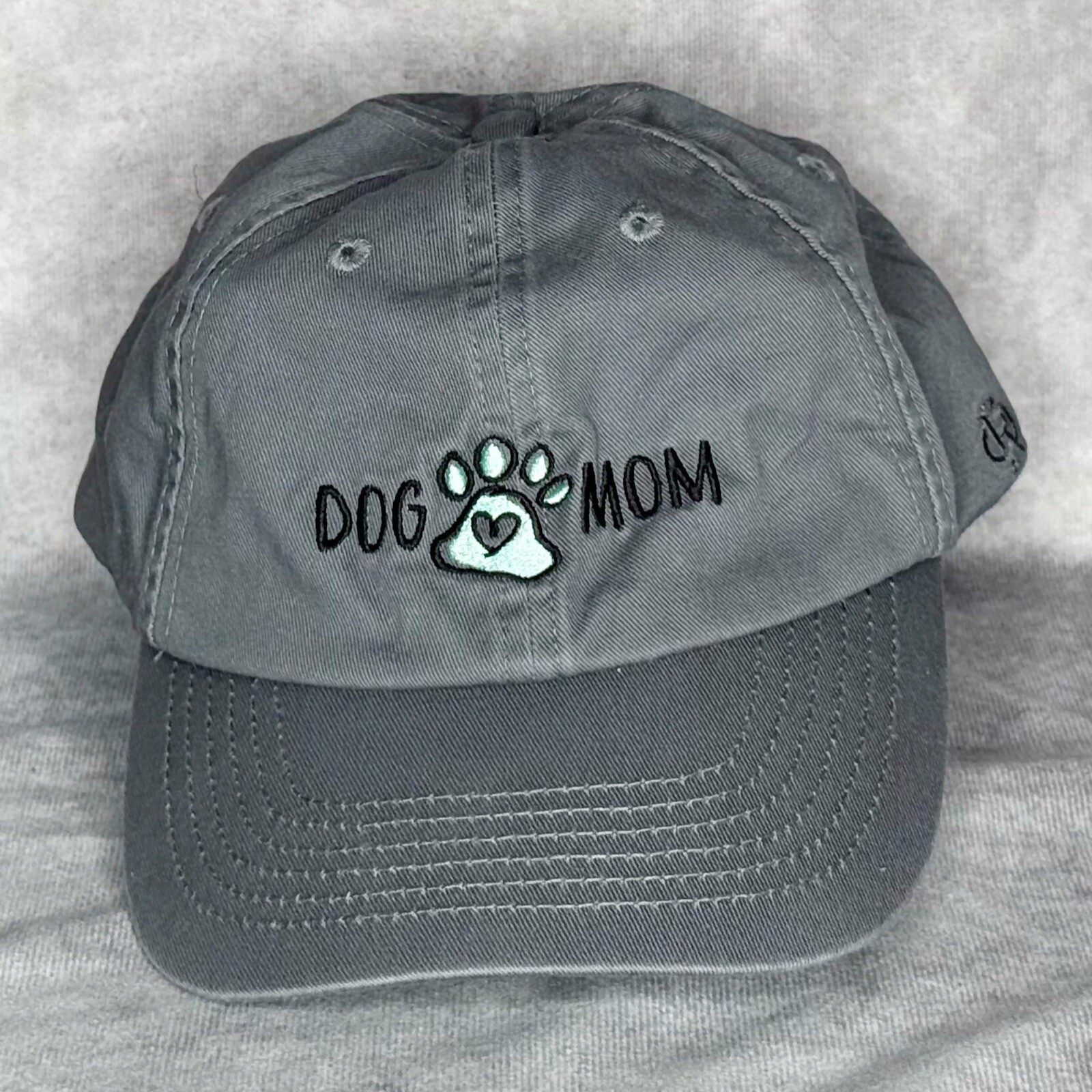 Open Road Dog Mom Baseball Cap Hat Dark Gray 100% Cotton Adult One Size EUC