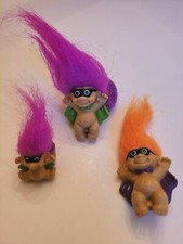Vintage 90's Russ Halloween Trolls Ring and Pin and Ponytail Holder